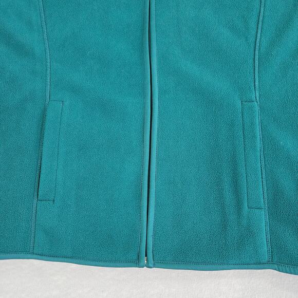 Made for Life Womens Green Full Zip Long Sleeve Fleece Jacket with Pockets Large - Picture 5 of 14